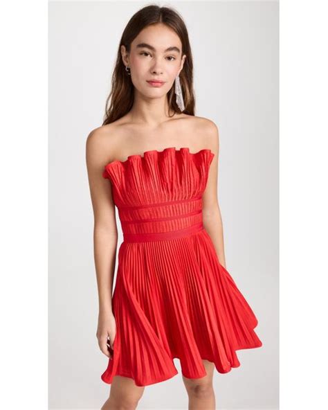 amur red dress|amur strapless dress.